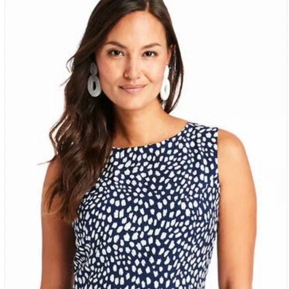 Vineyard Vines Painted Dots Sleeveless Dress. Size: 2 - Picture 2 of 12